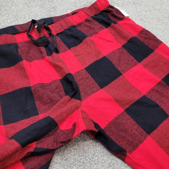 Old Navy Women's Plus Red Buffalo Plaid Checkered Flannel Black Pajama Pants XXL - Picture 5 of 7